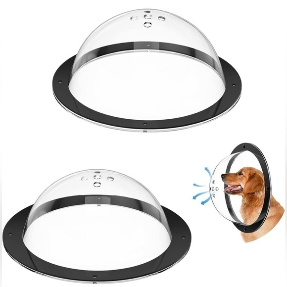 Fence Bubble Peek Window Playground Pet Dog Cat Fence Window 2 Pack Clear Domes - Picture 3 of 4